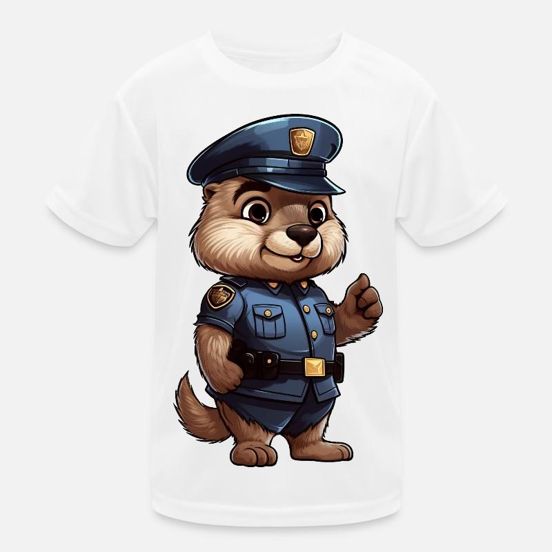 Groundhog Policière T-shirt sport Enfant
