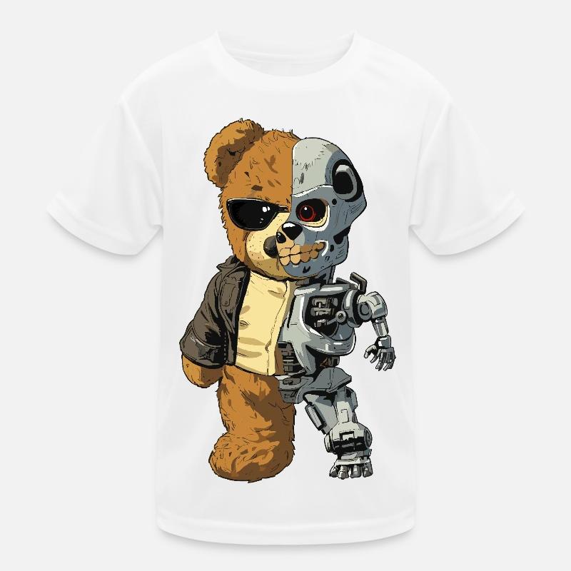 Bärenroboter Cyborg Kinder Funktions-T-Shirt