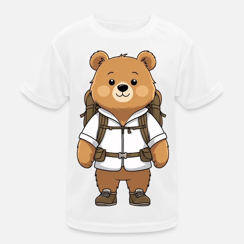 Ours d’aventure avec sac à dos T-shirt sport Enfant