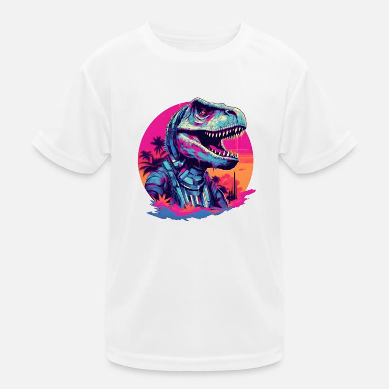 Futuristic T-Rex Kids Functional T-Shirt