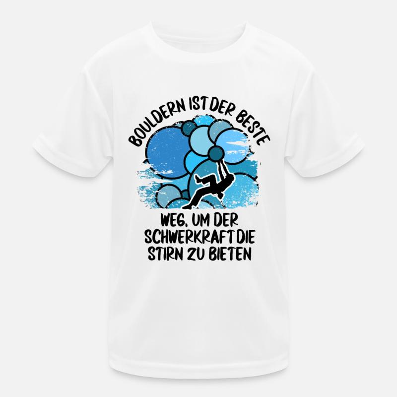 Vintage Bouldern Boulderer Klettern Kletterer Kinder Funktions-T-Shirt