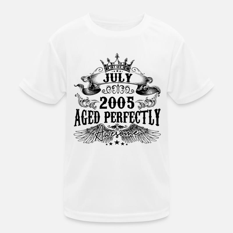 2005| Juli Aged Perfectly 2005 Geburtstagsgeschenk Kinder Funktions-T-Shirt