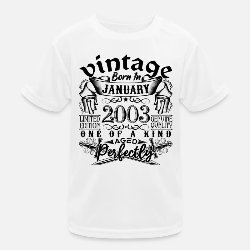 Anniversaire 2003 Janvier 2003 né en Janvier T-shirt sport Enfant