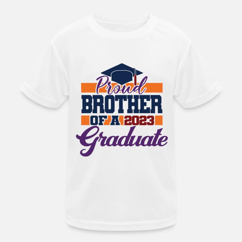 Stolzer Bruder eines Abschlussgeschenks 2023 Kinder Funktions-T-Shirt
