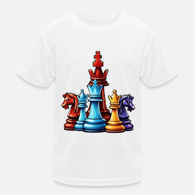 Chess / Pieces / Strategy / Brain Teaser / Nerd Kids Functional T-Shirt