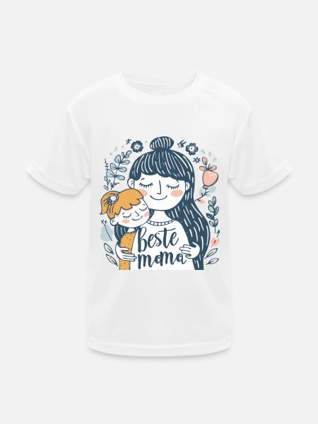 Beste Mama Muttertag - Kinder Funktions-T-Shirt - Weiß