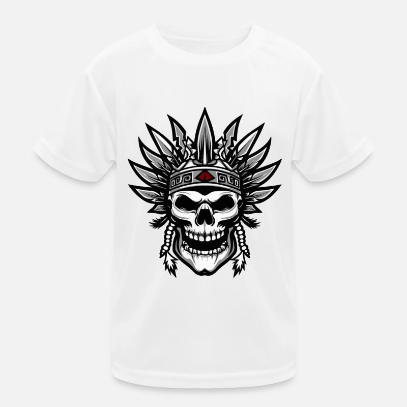 Chef Apache Skull Indien T-shirt sport Enfant
