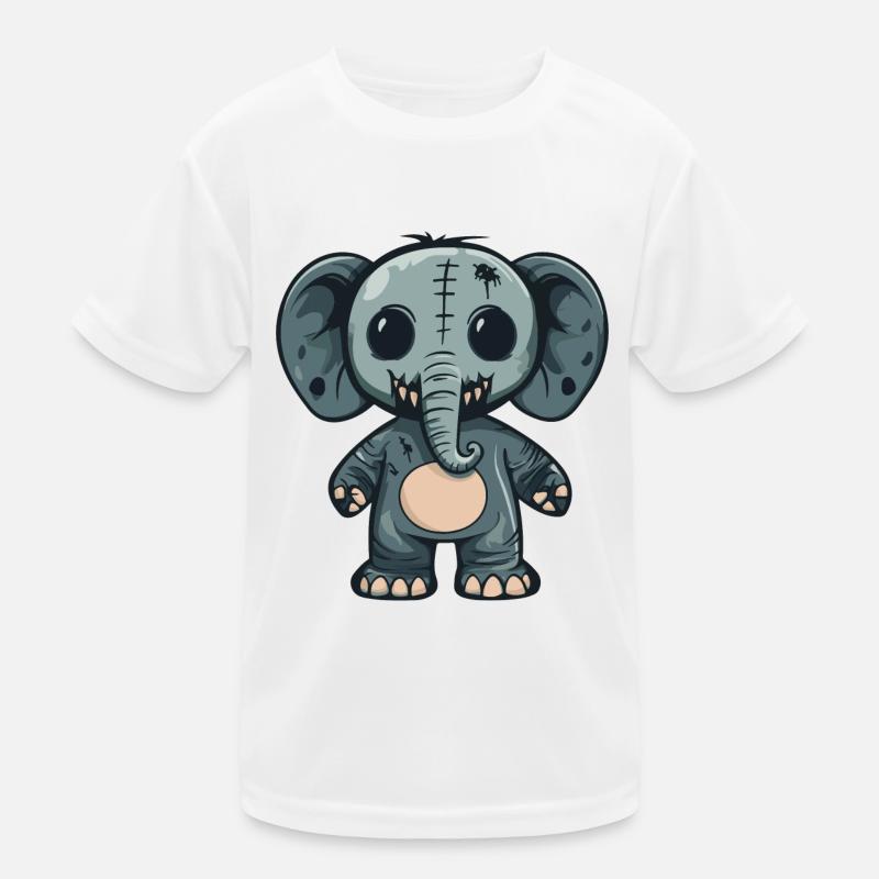 Elefant Halloween Comic Lustig Kinder Funktions-T-Shirt