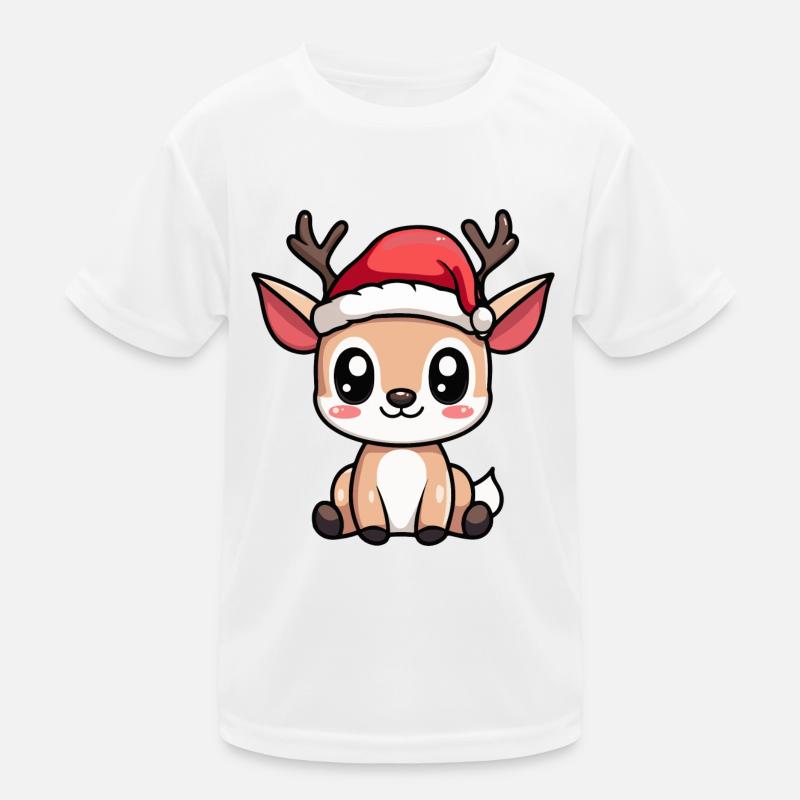 Cerf Noël Mignon T-shirt sport Enfant