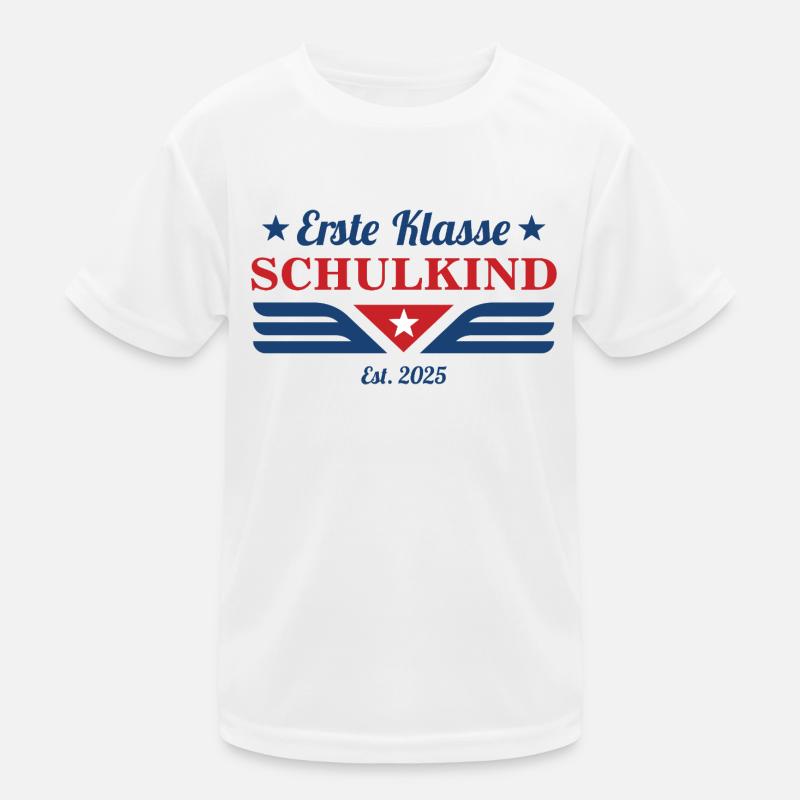 ERSTE KLASSE SCHULKIND 2025 - ERSTER SCHULTAG 2025 Kinder Funktions-T-Shirt