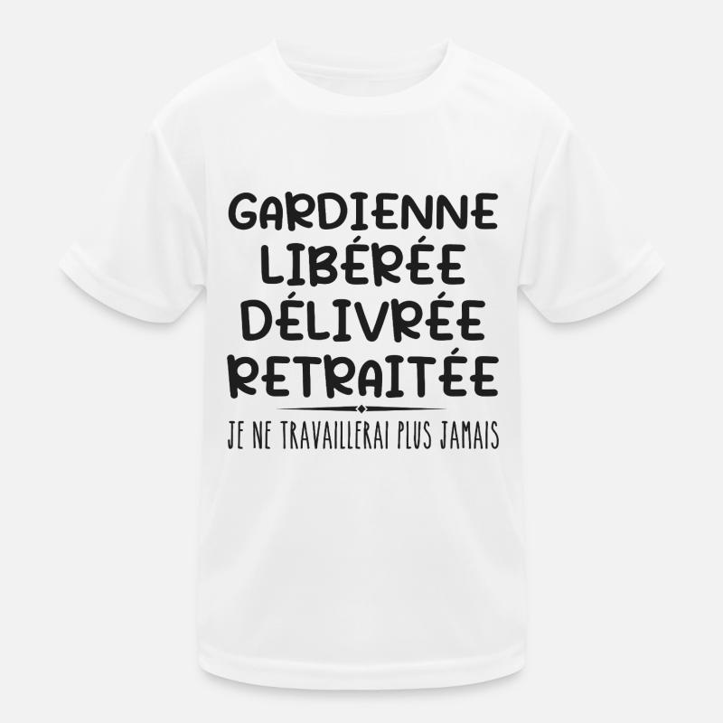 Babysitterin feiert ihren Ruhestand mit Humor Geschenk Kinder Funktions-T-Shirt