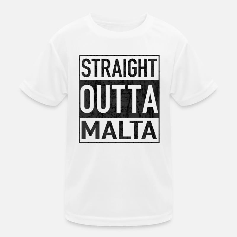 Straight Outta MALTA Kinder Funktions-T-Shirt