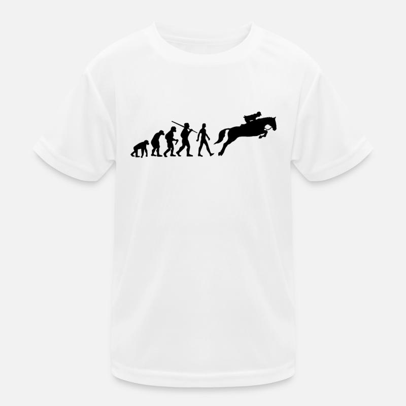 Reiterin Evolution Pferde Kinder Funktions-T-Shirt