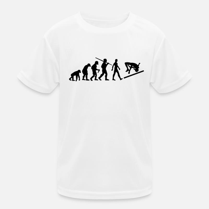 Hochsprung Evolution Sprung Kinder Funktions-T-Shirt