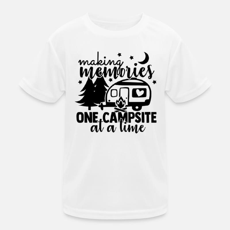Camping Erinnerungen Wandershirt Kinder Funktions-T-Shirt