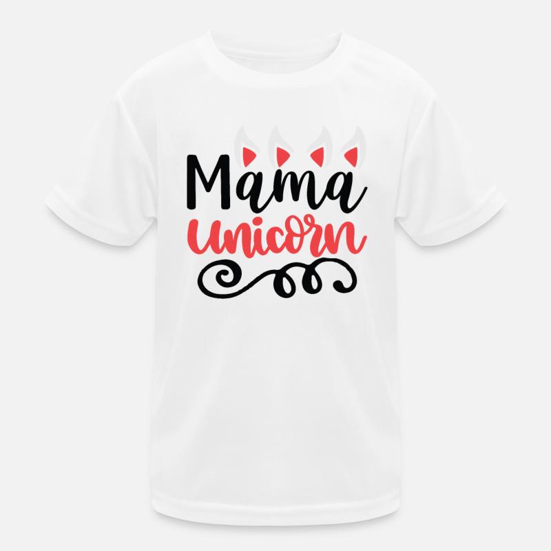 Mama Einhorn Licorne T-shirt sport Enfant