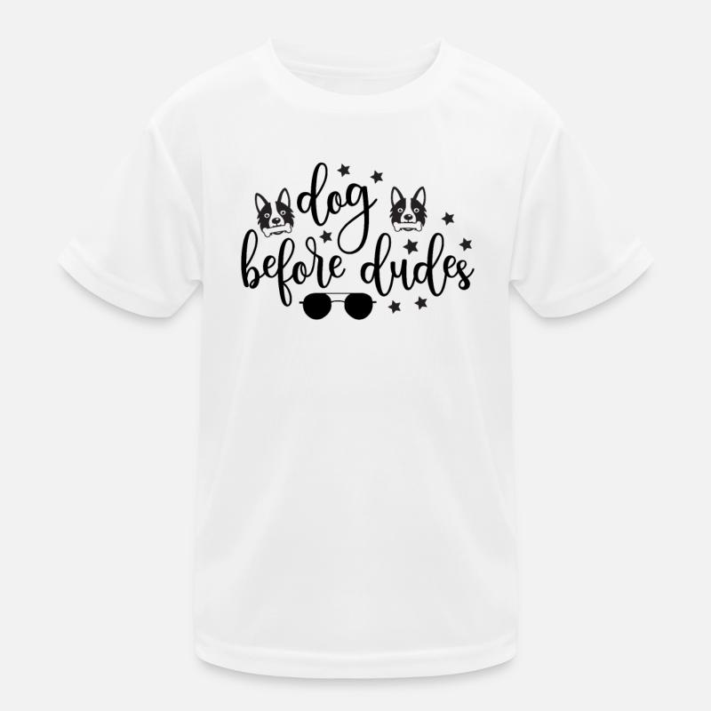 Hunde vor Kerlen Kinder Funktions-T-Shirt