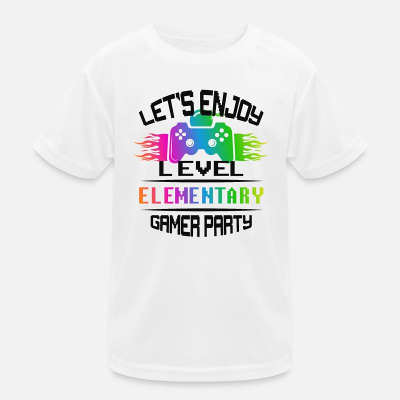 Level ELEMENTARY keep calm and game on Kids Functional T-Shirt