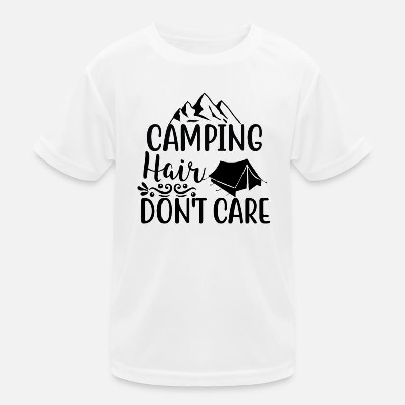 Camping Cheveux Ne s’en soucient pas Camping T-shirt sport Enfant