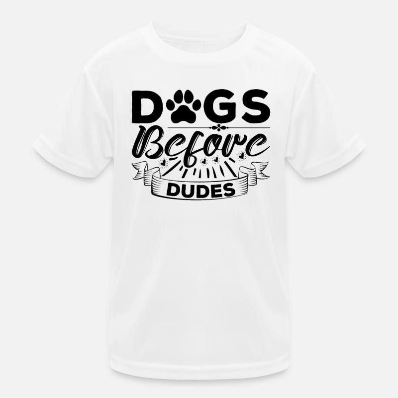 Hunde vor Kerlen Kinder Funktions-T-Shirt