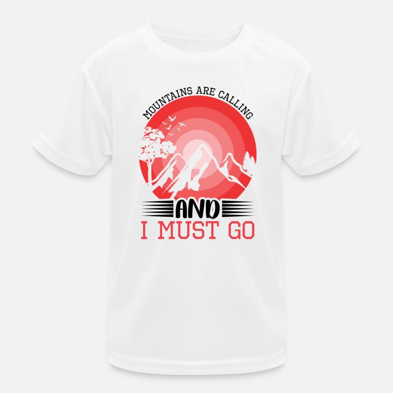 Die Berge rufen Wandershirt Kinder Funktions-T-Shirt