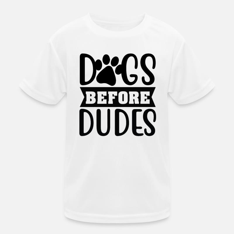 Hunde vor Kerlen Kinder Funktions-T-Shirt