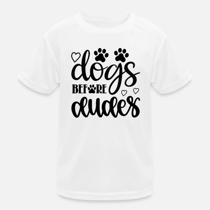 Hunde vor Kerlen Kinder Funktions-T-Shirt