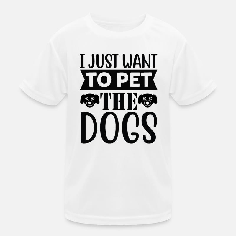 Ich will einfach nur Hunde streicheln Kinder Funktions-T-Shirt