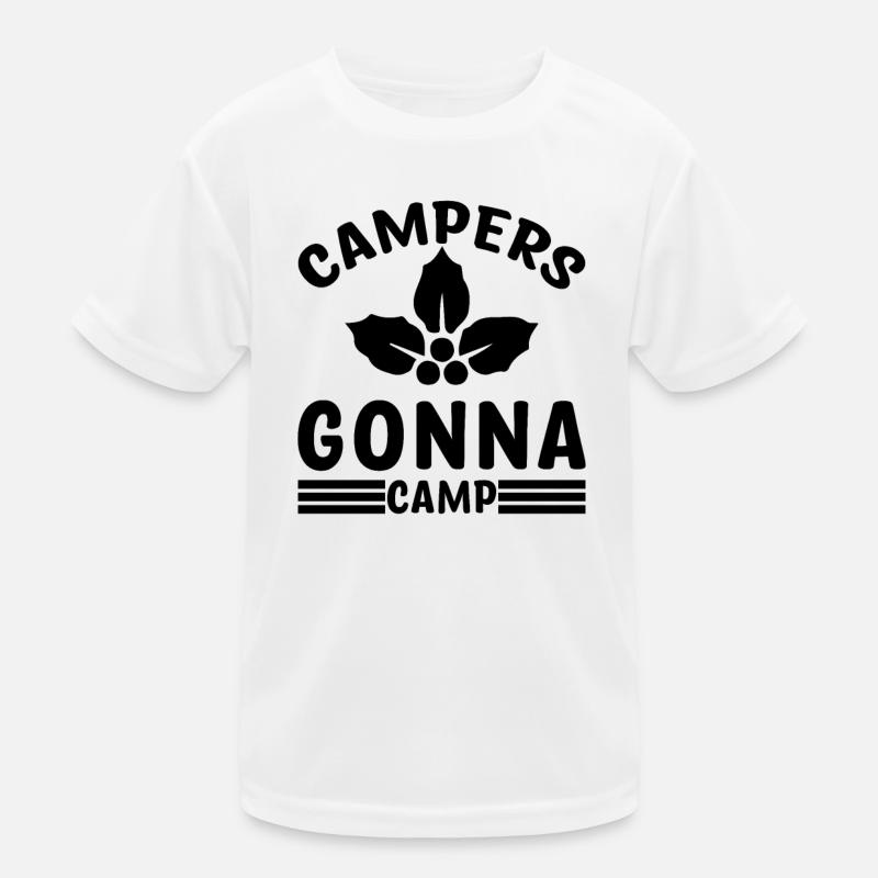 Camper werden campen Wandershirt Kinder Funktions-T-Shirt