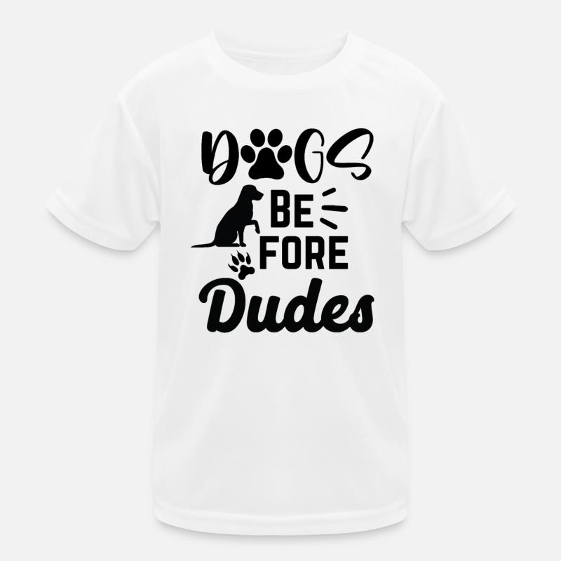 Dogs before guys Kids Functional T-Shirt