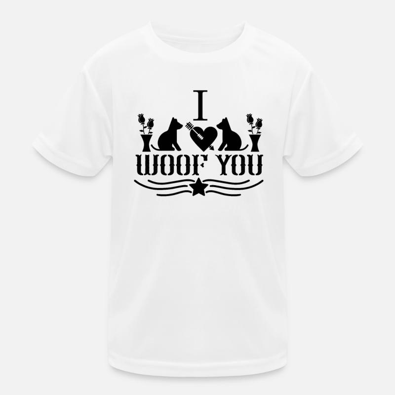 Ich wuff dich Kinder Funktions-T-Shirt