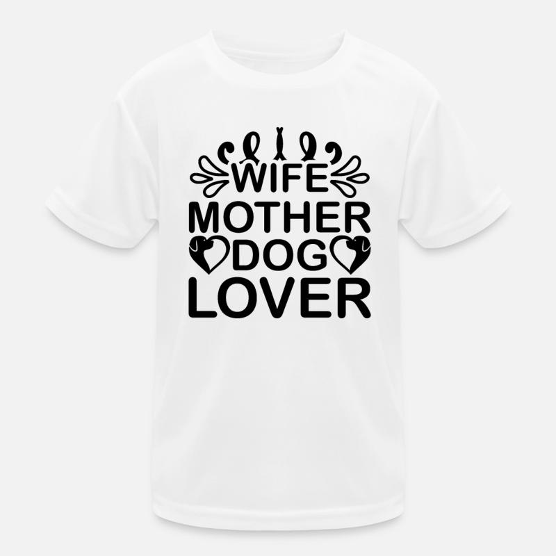 Femme Mère Chien amoureux T-shirt sport Enfant