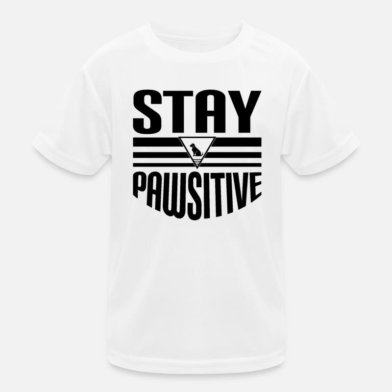 Bleib Pawsitive Kinder Funktions-T-Shirt