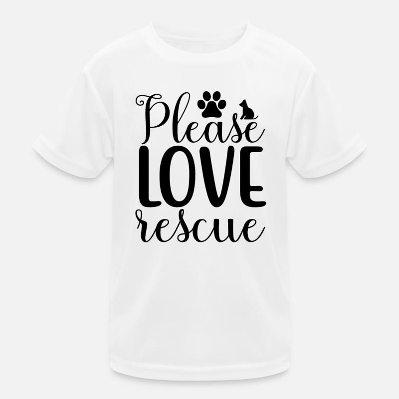 Hunde liebe Rettung Kinder Funktions-T-Shirt