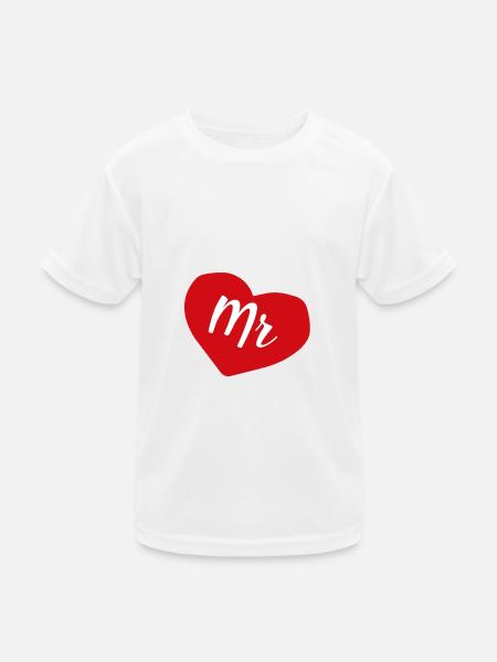 Mr mariée couple - T-shirt sport Enfant - blanc - Devant