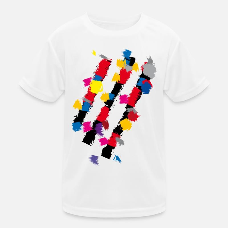 Abstrakt - Kunst Streifen Deko Kinder Funktions-T-Shirt