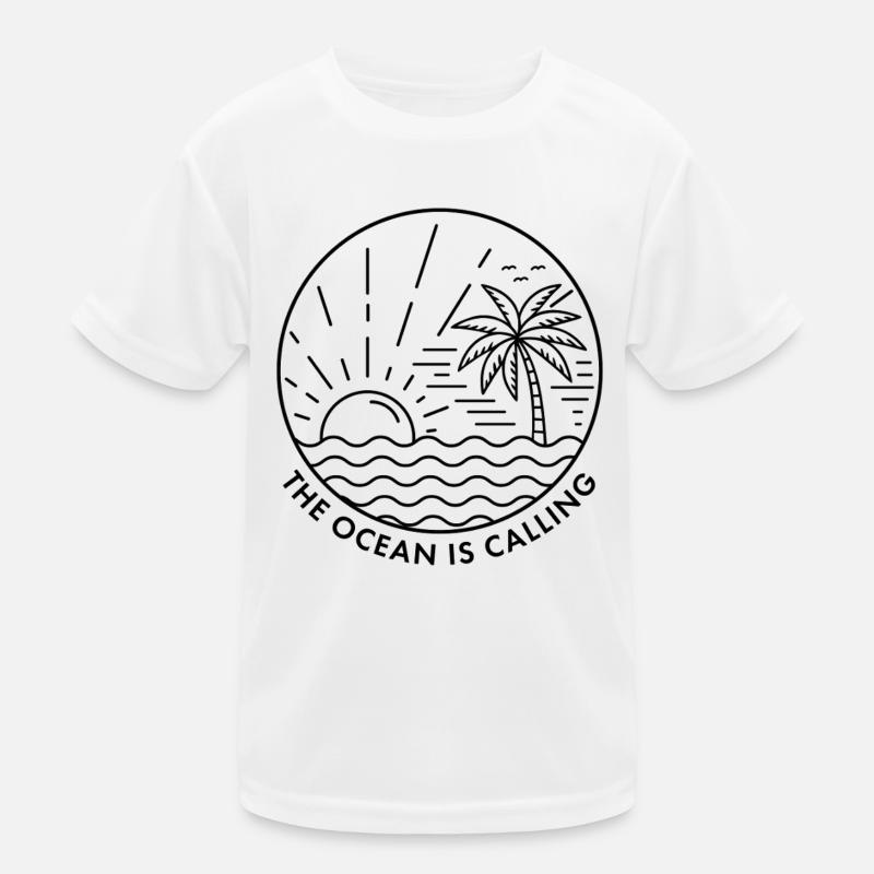 Der Ozean ruft Kinder Funktions-T-Shirt