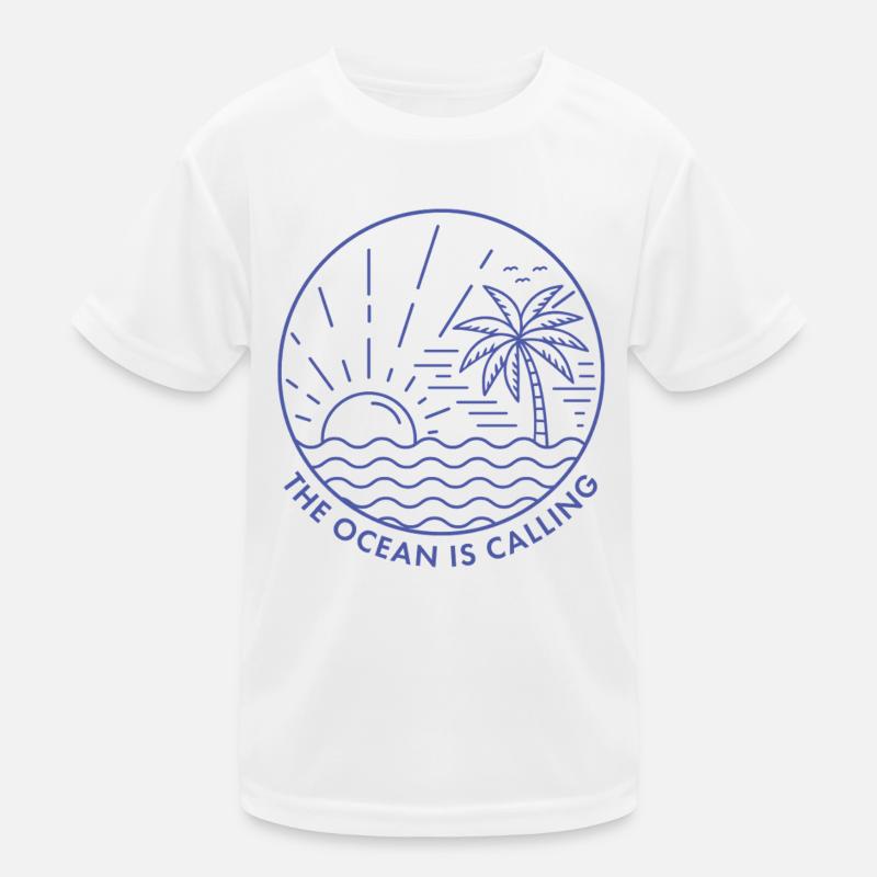 Der Ozean ruft Kinder Funktions-T-Shirt