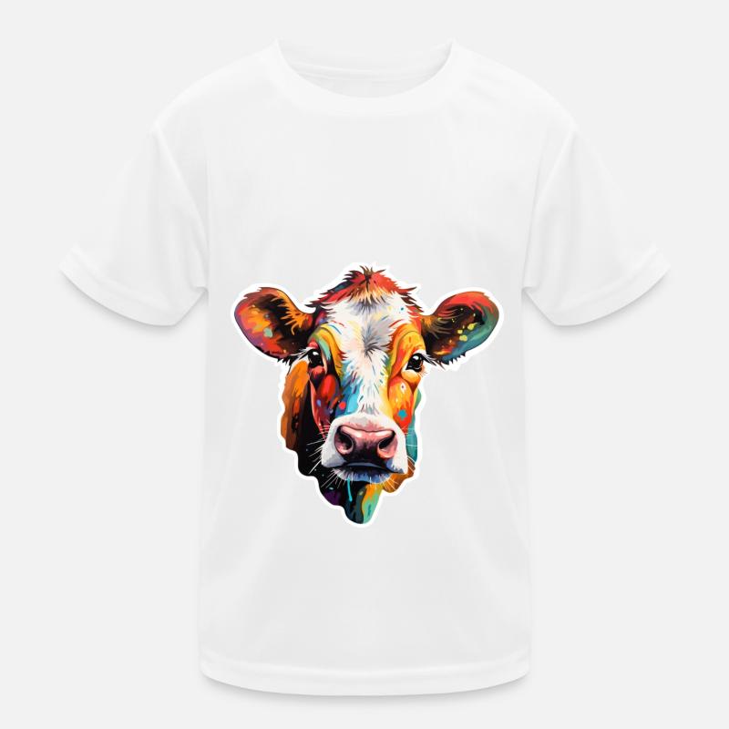 Rind bunt Kinder Funktions-T-Shirt