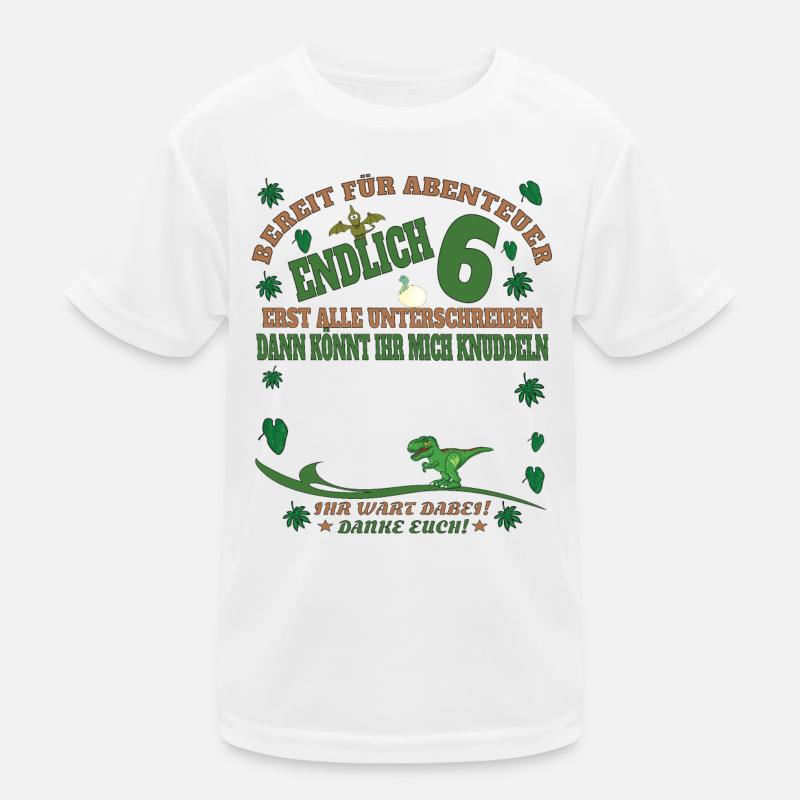 6. Geburtstag Junge & Mädchen Gästebuch Kinder Funktions-T-Shirt