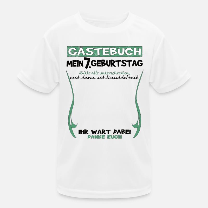 7. Geburtstag Junge & Mädchen Gästebuch Kinder Funktions-T-Shirt