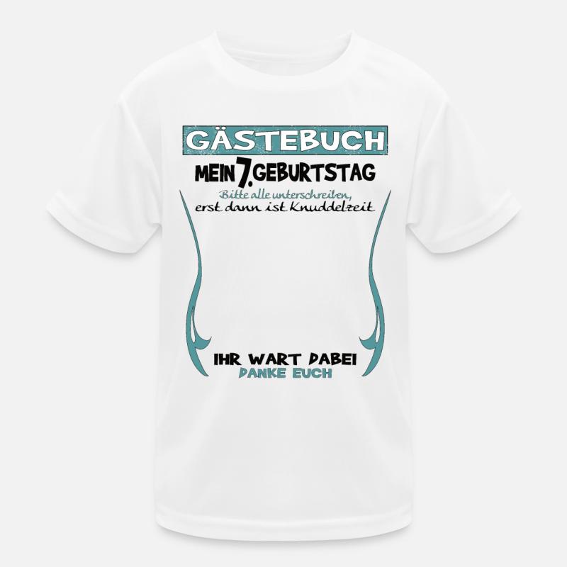 7. Geburtstag Junge & Mädchen Gästebuch Kinder Funktions-T-Shirt