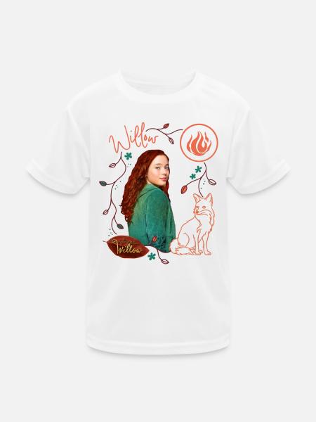 "Ein Mädchen Namens Willow" Willow Mit Fuchs Rufus - Kinder Funktions-T-Shirt - Weiß - Vorne