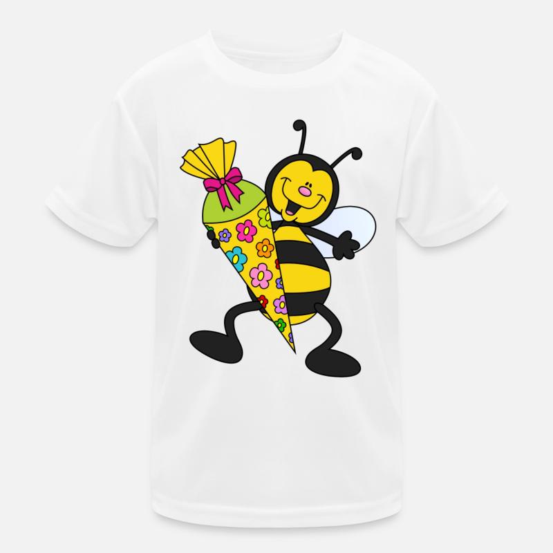 School enrollment school bee sugar cone school cone colorful Kids Functional T-Shirt