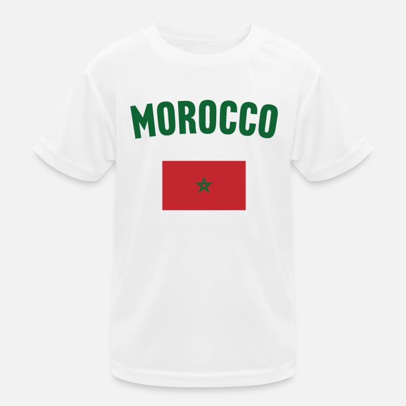 Marokko Flagge Kinder Funktions-T-Shirt