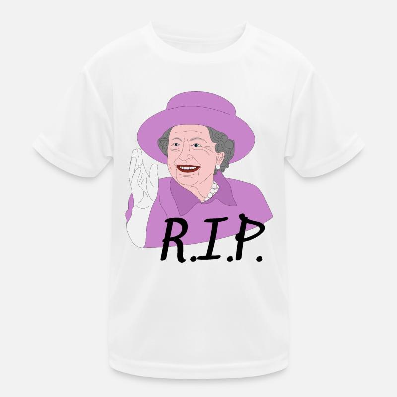 Elisabeth II Death RIP Design Kids Functional T-Shirt