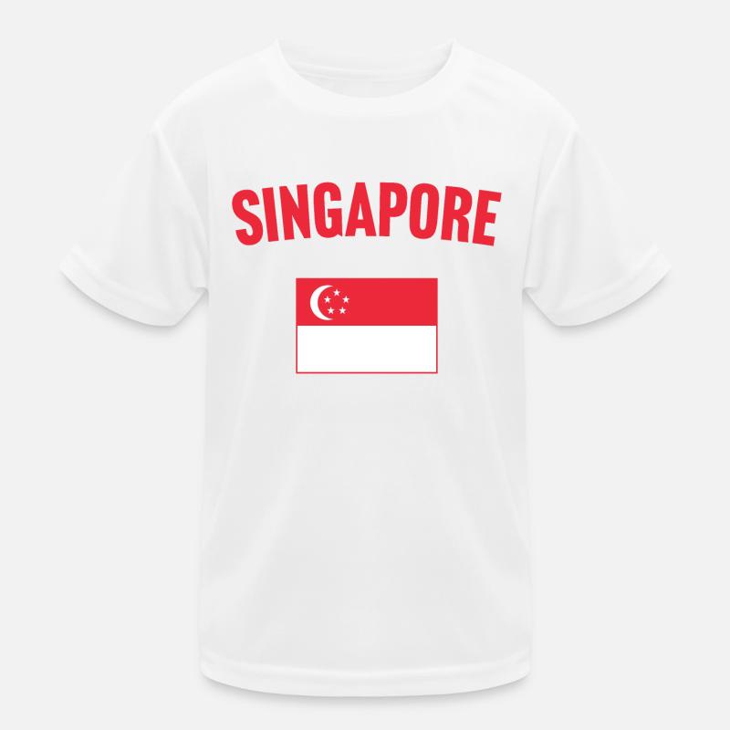 Drapeau de Singapour T-shirt sport Enfant