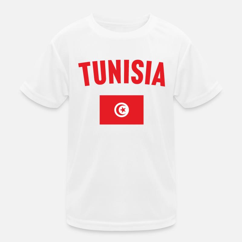 Tunisia Flag Kids Functional T-Shirt