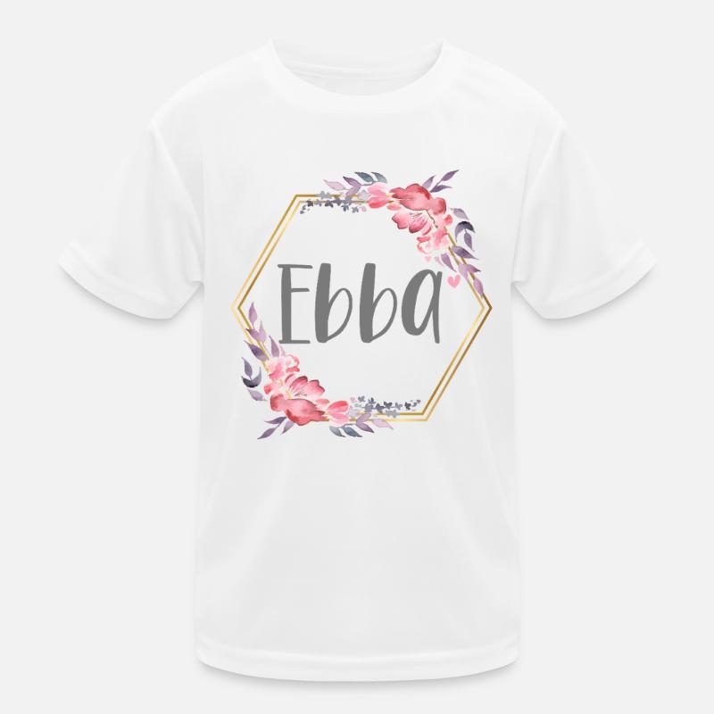 Ebba Mädchen Name personalisiertes Geschenk Kinder Funktions-T-Shirt
