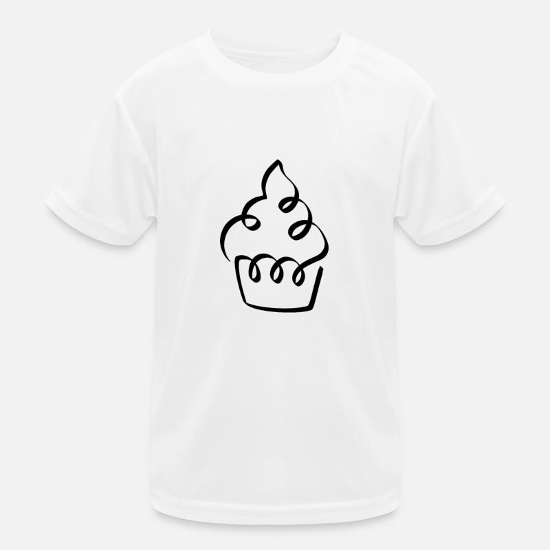 MUFFIN LINE ART | Süßes Dessert | Feinschmecker Kinder Funktions-T-Shirt